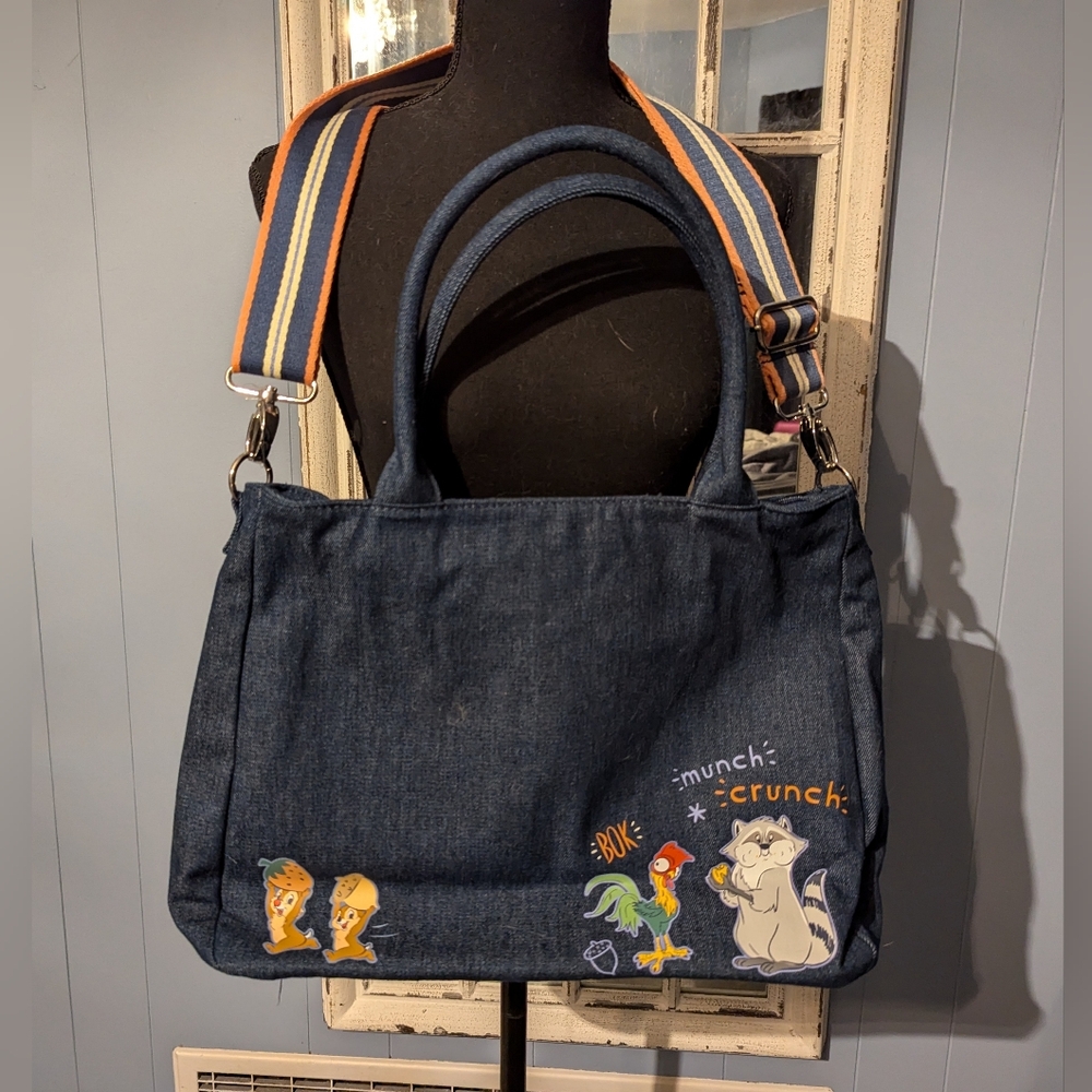Disney Critters Chaos Collection Fashion Denim Tote Shoulder Bag